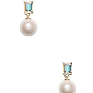 kate spade Pearl Drop Earrings with Iridescent Gem